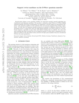 Support vector machines on the D-Wave quantum annealer