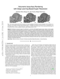Volumetric Isosurface Rendering with Deep Learning-Based
  Super-Resolution