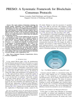 PREStO: A Systematic Framework for Blockchain Consensus Protocols