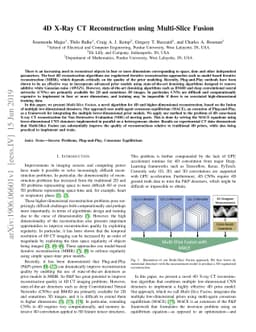 4D X-Ray CT Reconstruction using Multi-Slice Fusion