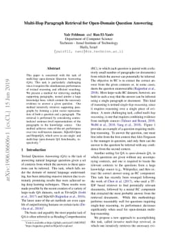 Multi-Hop Paragraph Retrieval for Open-Domain Question Answering
