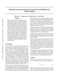 Achieving Conservation of Energy in Neural Network Emulators for Climate
  Modeling