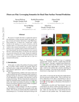 Floors are Flat: Leveraging Semantics for Real-Time Surface Normal
  Prediction