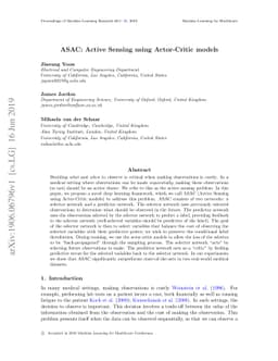 ASAC: Active Sensing using Actor-Critic models