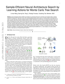 Sample-Efficient Neural Architecture Search by Learning Action Space