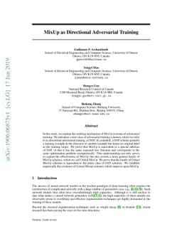 MixUp as Directional Adversarial Training