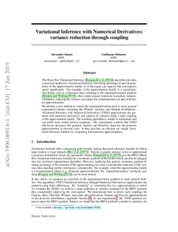 Variational Inference with Numerical Derivatives: variance reduction
  through coupling