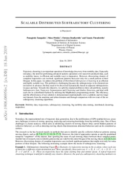 Scalable Distributed Subtrajectory Clustering
