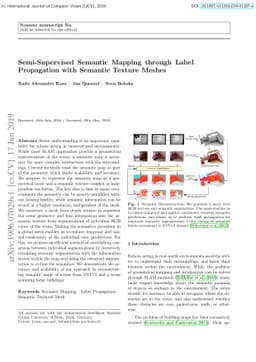 Semi-Supervised Semantic Mapping through Label Propagation with Semantic
  Texture Meshes