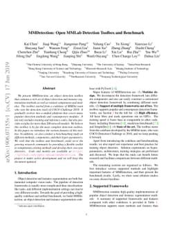 MMDetection: Open MMLab Detection Toolbox and Benchmark