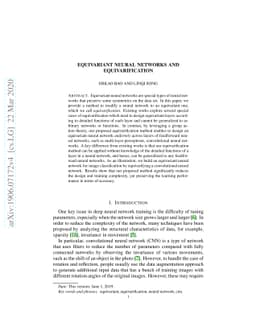 Equivariant neural networks and equivarification