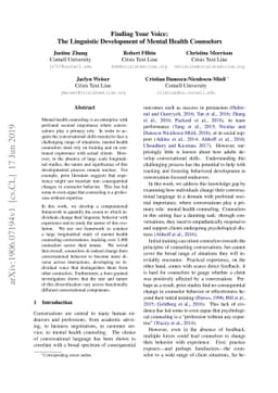 Finding Your Voice: The Linguistic Development of Mental Health
  Counselors