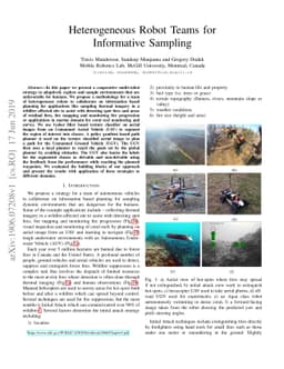 Heterogeneous Robot Teams for Informative Sampling