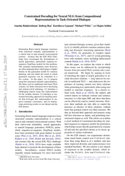 Constrained Decoding for Neural NLG from Compositional Representations
  in Task-Oriented Dialogue