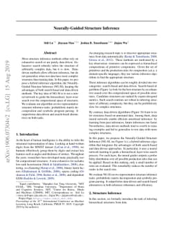Neurally-Guided Structure Inference
