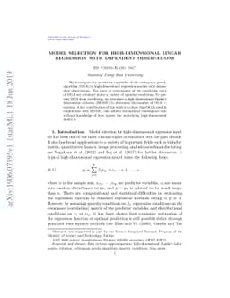 Model selection for high-dimensional linear regression with dependent
  observations