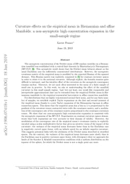 Curvature effects on the empirical mean in Riemannian and affine
  Manifolds: a non-asymptotic high concentration expansion in the small-sample
  regime