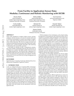 From Facility to Application Sensor Data: Modular, Continuous and
  Holistic Monitoring with DCDB
