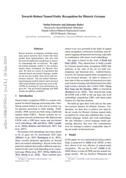Towards Robust Named Entity Recognition for Historic German