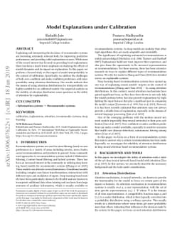 Model Explanations under Calibration