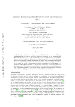 Intrinsic dimension estimation for locally undersampled data