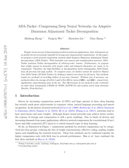ADA-Tucker: Compressing Deep Neural Networks via Adaptive Dimension
  Adjustment Tucker Decomposition