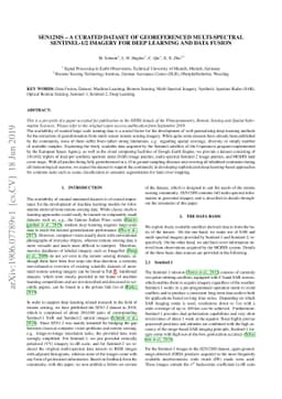 SEN12MS -- A Curated Dataset of Georeferenced Multi-Spectral
  Sentinel-1/2 Imagery for Deep Learning and Data Fusion