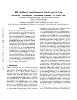 Hill Climbing on Value Estimates for Search-control in Dyna