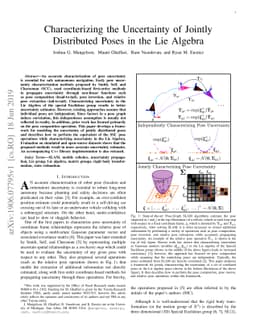 Characterizing the Uncertainty of Jointly Distributed Poses in the Lie
  Algebra