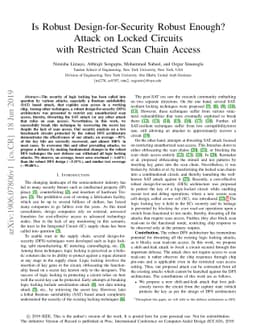 Is Robust Design-for-Security Robust Enough? Attack on Locked Circuits
  with Restricted Scan Chain Access