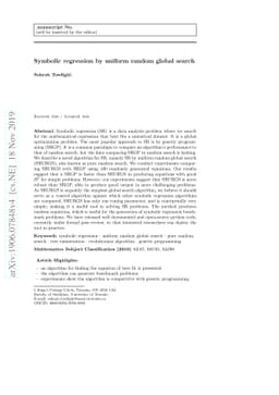 Symbolic regression by uniform random global search