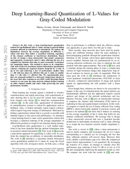Deep Learning-Based Quantization of L-Values for Gray-Coded Modulation