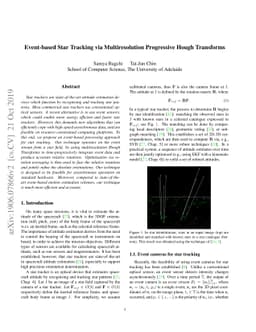 Event-based Star Tracking via Multiresolution Progressive Hough
  Transforms