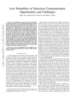 Low Probability of Detection Communication: Opportunities and Challenges