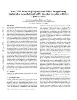 VizADS-B: Analyzing Sequences of ADS-B Images Using Explainable
  Convolutional LSTM Encoder-Decoder to Detect Cyber Attacks