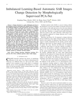 Imbalanced Learning-based Automatic SAR Images Change Detection by
  Morphologically Supervised PCA-Net