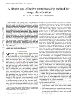 A simple and effective postprocessing method for image classification