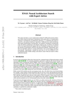 XNAS: Neural Architecture Search with Expert Advice
