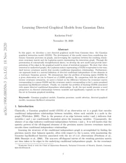 Learning Directed Graphical Models from Gaussian Data