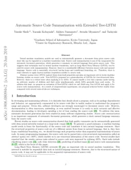 Automatic Source Code Summarization with Extended Tree-LSTM