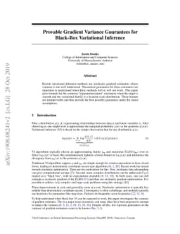 Provable Gradient Variance Guarantees for Black-Box Variational
  Inference