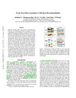 From Zero-Shot Learning to Cold-Start Recommendation