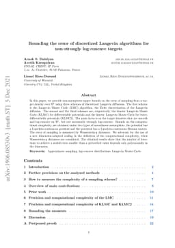Bounding the error of discretized Langevin algorithms for non-strongly
  log-concave targets