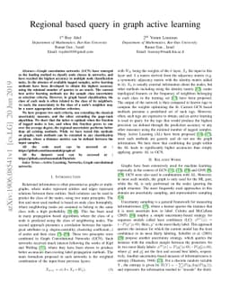 Regional based query in graph active learning