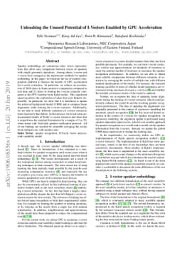 Unleashing the Unused Potential of I-Vectors Enabled by GPU Acceleration