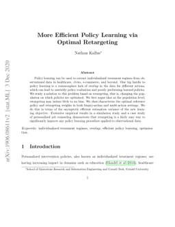 More Efficient Policy Learning via Optimal Retargeting