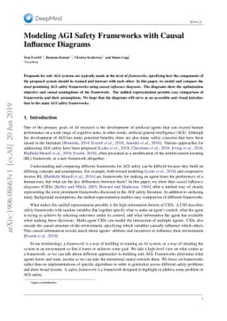 Modeling AGI Safety Frameworks with Causal Influence Diagrams