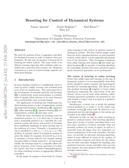 Boosting for Control of Dynamical Systems