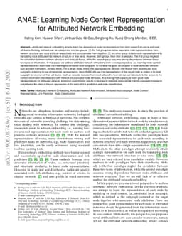 ANAE: Learning Node Context Representation for Attributed Network
  Embedding