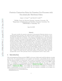 Posterior Contraction Rates for Gaussian Cox Processes with
  Non-identically Distributed Data